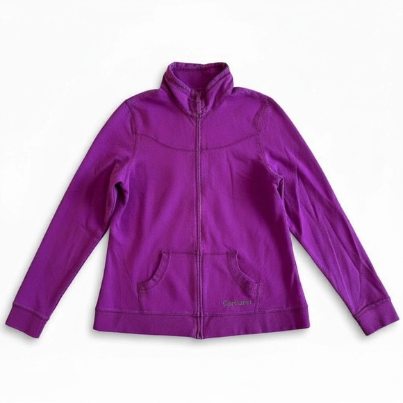 Carhartt Tops - Carhartt Full Zip Workwear Sweatshirt Casual Athleisure Lounge Magenta Purple XL